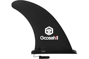 ‎GOOSEHILL Goosehill SUP Finne, 9" Aufblasbares Stand Up Paddling Board Finne, Abnehmbare Mittelflosse mit Schnellverschluss für aufblasbares Paddelbrett, Longboard, Surfbrett, Kajak, Schwarz, 1 Packung