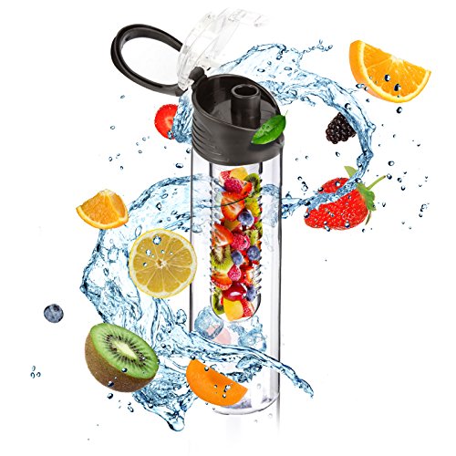 Trinkflasche mit Fruchteinsatz fr Fruchtschorlen aus Tritan, BPA-Frei, 750ml