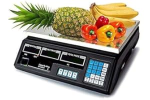 ELECTRO SANDA S.L. Electro Sanda - Bilancia commerciale per frutta e verdura fino a 30 kg, con calcolo, prezzo e batteria di sicurezza