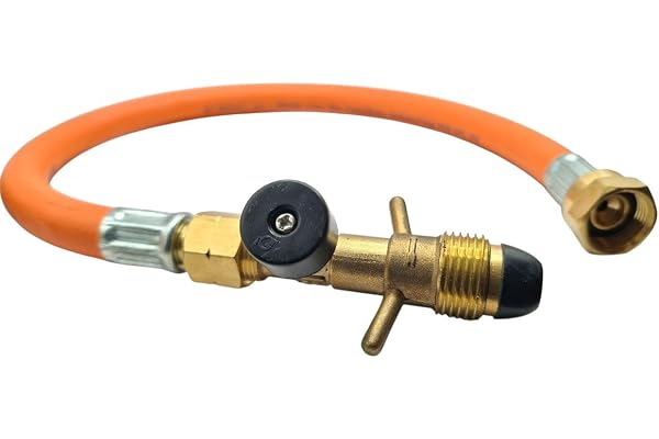 DN Autogas Parts LPG propangas pigtailslang 450 mm POL till W20 (M20x1,5) med EFV – högtrycks-säkerhetsslang för husvagnar och husbilar/campingbilar och gasregulatorer