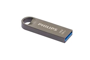Philips Moon Édition Ultra Speed clé USB 3.1 128 Go pour PC, Ordinateur Portable, Stockage de données informatiques, Vitesse de Lecture jusqu'à 180 Mo/s, Aluminium, Porte-clé