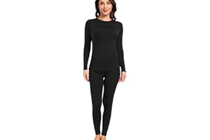 wirarpa Women's Thermal Underwear Set Fleece Lined Base Layer Ladies Long Sleeve Top & Bottom for Winter Warmth