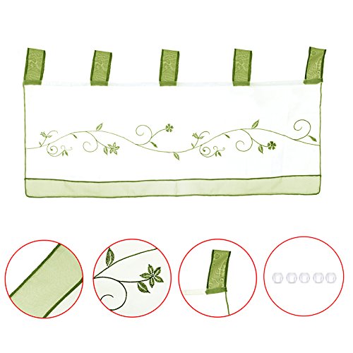 Sundlight Window Screening Vorhang Polyester Fenster Vorhang für Küche Wohnzimmer Schlafzimmer-Grün A - 3