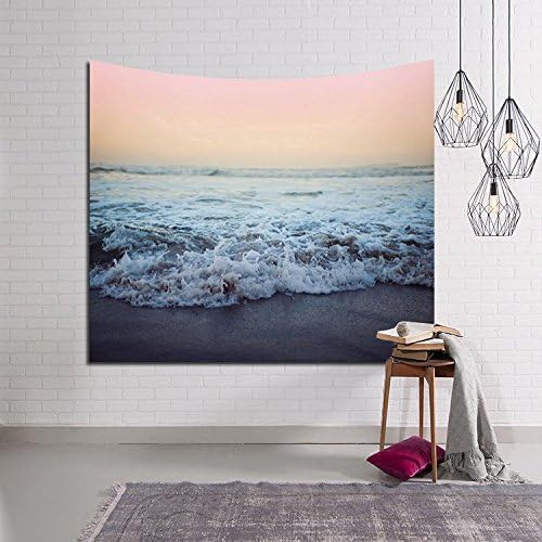 Sea Waves Rocks Digital Printing Tapestry / Wall Rug / Beach Towel For Bedroom Living Room Dorm , d , 203*150cm