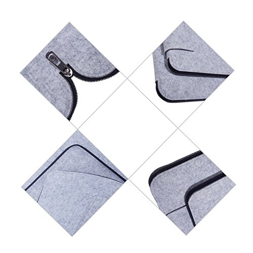 Laptoptasche 13 Zoll  Ropch Laptop H  lle Schutzh  lle f  r Laptop   Ultrabook   Notebook Computer   Tablet - Grau   Schwarz