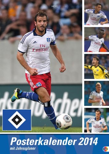 HSV Posterkalender 2014: Jahresübersicht 2014 mit Spielergeburtstagen