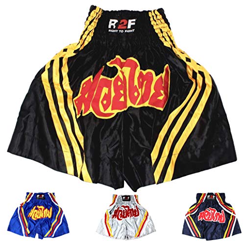 R2F Sports Rayures Boxe Short Entraînement Kickboxing Gym Combat Bas