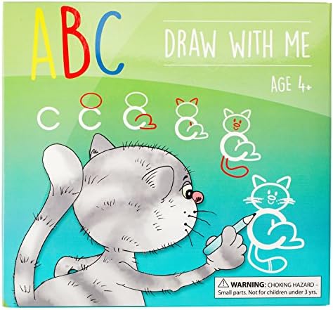 ABC Draw With Me | Dry Erase Alphabet Flash Cards | Great Birthday Gift Present For Girls Boys Age 3 4 5 6 7 Years Old | Arts and Crafts |