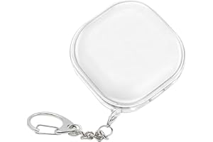 DEVANTIA Przezroczyste Etui ochronne na słuchawki Kompatybilny z Samsung Galaxy Buds FE, Galaxy Buds 2 Pro, Pro, 2, Live.Ochrona Przeciw Wstrząsom, Bezprzewodowe Ładowanie,Z karabińczykiem (Przezroczysty)