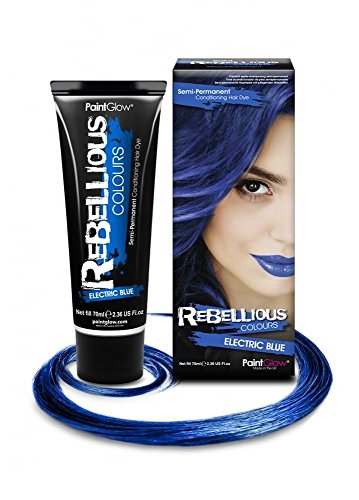 Paintglow Rebellious Colours Semi-Permanent Hair Dye (Electric Blue)