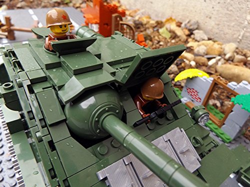 Modbrix 2467 – ☭ Rote Armee Jagdpanzer SU-85 Panzer inkl. custom Sowjetische Soldaten aus original Lego© Teilen ☭ - 3