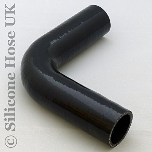 90 degree Silicone Turbo and Coolant Reinforced Hose Elbow ID: 8mm - Black