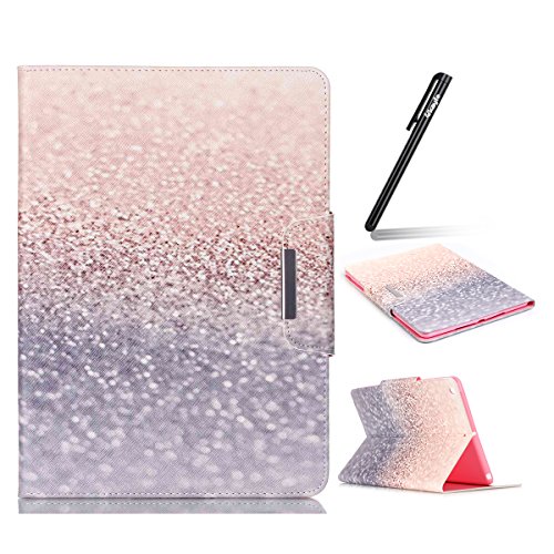 iPad Air Hülle Case,iPad Air/ iPad 5 Ledertasche,Ukayfe Muster Schutzhülle Leder Tasche für iPad Air,Malerei Kristall Glitzer Diamant Muster Design Slim Fit Folio PU leder Flip Cover im Bookstyle Kunstleder Schutzhülle Cover Tasche mit Ständer für iPad Air 5 mit 1 x Schwarze Eingabestift