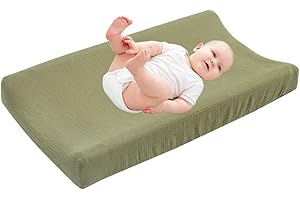 Uposao - Funda de cambiador suave y transpirable, color sólido, para cambiar cuna, sábana de cuna suave para bebés, niños y niñas, 32 x 16 x 5 pulgadas