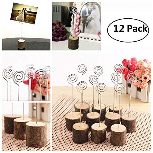 12 pcs madera holders tarjeta papel Nota Clip boda mesa tarjeta foto
imagen Memo tarjeta tarjeta de visita clip por mfcreative soporte de
madera