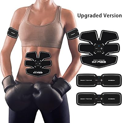 Bestoss IMATE Appareil de fitness Gear Ceinture abdominale Exerciseur Ceinture de Musculation Machine Abdominaux Appareil de Entraînement Muscle Abdominale et Cuisses Entraîne Automatiquement Individuation Invisible pour Hommes et Femmes Paresseux