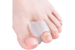Welnove Zehenstrecker, 10x Gel Zehenspreizer für Bunion Korrektur, überlappende Zehen (Transparente Silikon Zehentrenner)
