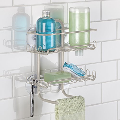 InterDesign 60465EU Classico Duschregale mit Saugnäpfen, satiniert - 2