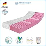 Ergonomische Körperanpassung, angenehme Druckentlastung, mehr Schlafruhe im Bett: Beste Tragfähigkeit und langlebige Rückstellkraft - besonders hautfreundliches Schlafsystem - zuverlässige Feuchtigkeitsaufnahme - 4-seitiger Reißverschluss - 2D Kerngeometrie zur wirksamen Schulterabsenkung und Beckenstabilisierung - Lendenwirbelstütze; orthopädisch gesund in jeder Lage (Rücken, Seite, Bauch)