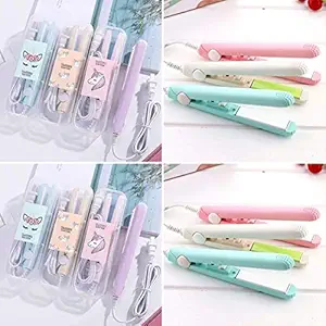 Joyesa Mini Professional Portable Hair Straightener | Temperature Control Flat Iron Pressing Machine | With Plastic Storage box | Multicolor
