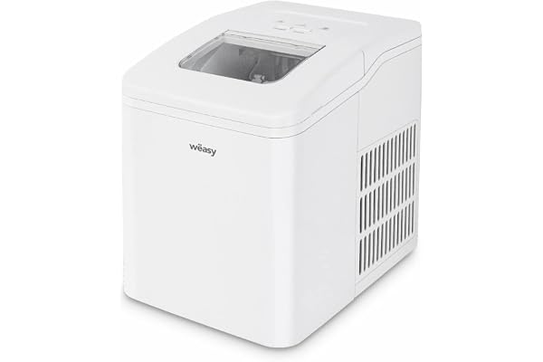 Weasy Machine à Glaçons IGLOO8, Cube de Glace Prêt en 6min, 12kg en 24h, Autonettoyante, Silenceuse 1,5L, Compact, Bac Amovible, Pelle à Glaçons