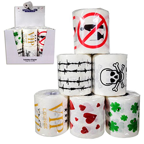 (Kleeblatt) TOILETTENPAPIER Motive VIP HERZ KLEEBLATT WC Papier Geldscheine Klopapier - 2