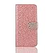 Produktbild Galaxy S6 Edge Glitzer Hülle, Samsung Galaxy S6 Edge Diamant Hülle, Kucosy Galaxy S6 Edge Luxury Bling Glitzer Handyhülle Damen Mädchen Schutzhülle Sparkle PU Leder Handytasche Handy Tasche mit Magnet Kartenfächer und Standfunktion Folio Bookcase Weich TPU Innere Kratzfeste Handyhülle Umfassender Schutz Etui Case Cover Mädchen Handy hüllen für Samsung Galaxy S6 Edge - Roségold