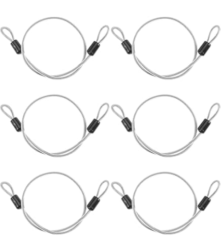PATIKIL Cavo Lanyard Acciaio Inossidabile Occhielli 0.06 x 4 1.5mm x 10cm, 4pz Cavo Sicurezza Viti Montaggio per Appendere Luci da Palco