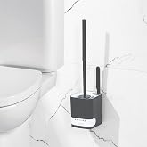 Porsima 2027 Pratik Temizlik Tuvalet Fır&ccedil;alığı Banyo Tuvalet Fır&ccedil;ası Wc Fır&ccedil;ası - Antrasit Beyaz