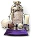 Lavender Spa Bath And Body Gift Set Lavender Eye Pillow, Soy Candle, Bath Bomb, Artisan Soap, Bath Salts, Lotion, Pouf Sponge RS.6662.00
