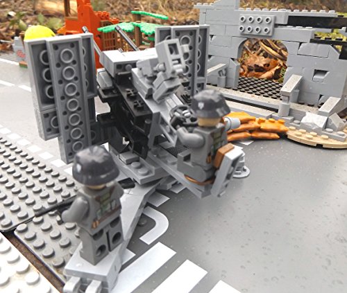 Modbrix 2186 – ✠ Wehrmacht Flak Vierling 38 inkl. 2 custom Wehrmacht Soldaten aus original Lego© Teilen ✠ - 2
