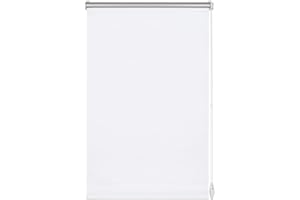 GARDINIA EASYFIX Tenda a rullo termica, Fissaggio a incastro o con adesivo, Altamente riflettente, Risparmio energetico, Opaco, Incl. materiale di montaggio, Bianco, 80 x 150 cm (LxH)