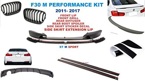 ST M SPORT F30 M P STYLING KIT ABS PP BOOT SPOILER SPLITTER DIFFUSER SIDE EXTENSIONS GRILLE DECAL