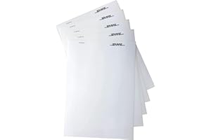DTTRA DHL Paketaufkleber 1000 Stück für Laserdrucker Versandaufkleber Versandetiketten selbstklebend weiß | Etikettenformat: 103,4 mm x 207,95 mm | DIN C5 Umschlag |