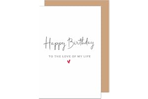 Edition Seidel Kartka urodzinowa premium z kopertą. Kartka z życzeniami kartka urodzinowa Happy Birthday, mężczyzna, kobieta, miłość mojego życia, serce (G3709 SW025)