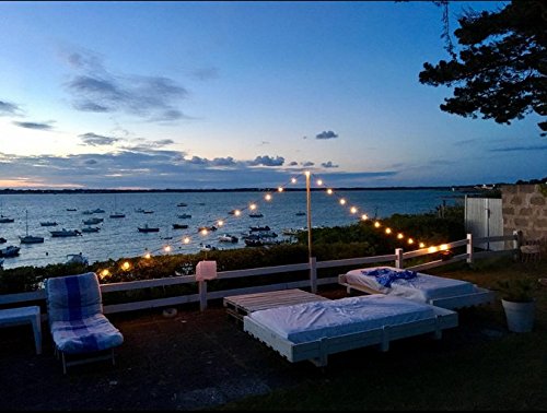 25Ft G40 Globus-Schnur-Licht,hängendes Innen- / im Freienschnur-Licht 25 G40 Glühbirne warmweiß für Bistro Pergola Hinterhof-Zelt-Markt-Café Gazebo Portal-Buchstaben-Parteien, ideal für die Terrasse, Café, Garten, Feste-Party-Dekoration - 7