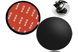 AYWFEY 2 Pack 73mm Adhesive Dashboard Pad Mounting Disk, 2.87" Universal Suction Cup Mounting Disc, Adhesive Sat Nav Base Plate, for Car Sat Nav Garmin GPS Magellan Dash Cam Bracket Stand Stick, Black