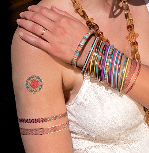 Avery Zweckform 56800 Trend Tattoos (Gold/Silber Style, Tattoofolie, dermatologisch getestet) 29 Motive - 5