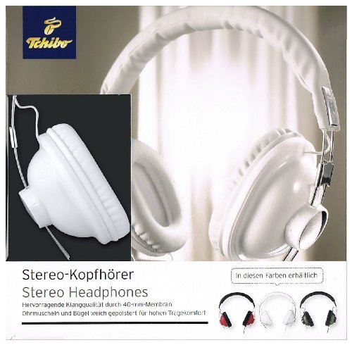 Preisvergleich Produktbild TCM Tchibo Stereo-Kopfhörer, weiß, 40 mm Membran