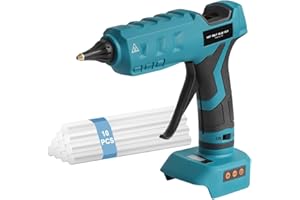 WAITLEY Bezprzewodowy pistolet do klejenia na gorąco do Makita 18 V, akumulator 11 mm, szybki czas nagrzewania, wszechstronne zastosowanie i precyzyjna dysza miedziana do projektów DIY, rzemiosła i napraw