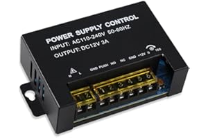 FUSYTULY 12VDC Zutrittskontrollsystem Netzteil Schalter 3A Ausgang AC110V-240V Eingang Kleiner Netzteil Adapter mit Zeitverzögerung für Elektrische Türschlösser Video Türklingel