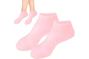 QJFHURB 1 Pair Calzini Idratanti Elastici Calzini Idratanti in Morbido Silicone Maschera Piedi Idratante Calzini Idratanti per Piedi Moisturizing Socks Calzini Idratanti Calze Silicone per Cura Piedi (Rosa)