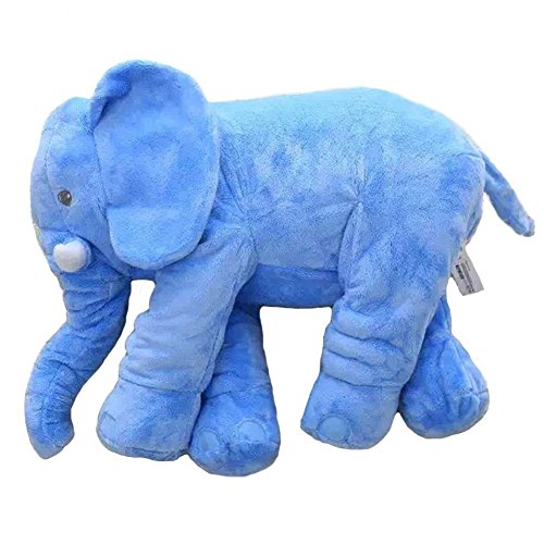 YunNasi Stuffed Elephant Plush Pillow For Sleeping And Children Long Nose Elephant (Blue)