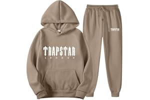 XYYYHTL Trapstar Hoodie Trapstar Tracksuit Tracksuit Mens Full Set Jogging Set Hooded Jacket + Pants Trapstar Pocket Tracksuit Unisex with Letter Print Suit for Autumn and Winter Trapstar Shirt