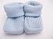BNWT Baby boys or girls unisex knitted 100% Acrylic booties 0-3 months (Blue)