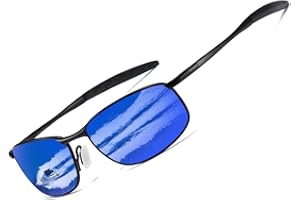kimorn Polarizado Gafas de sol Hombre Retro Rectangulares metal Marco K0535