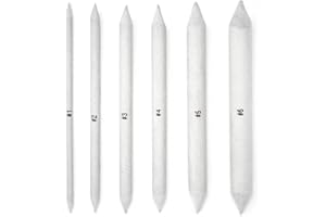 The Art Shop Skipton Paper Stump Tortillion Double Ended Blending Set of 6 Sizes