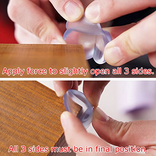 KKtick Eckenschützer, Baby Kinder Schutzecken, Tisch Kantenschutz Eckenschutz Silikon transparent, 20 er Pack - 6