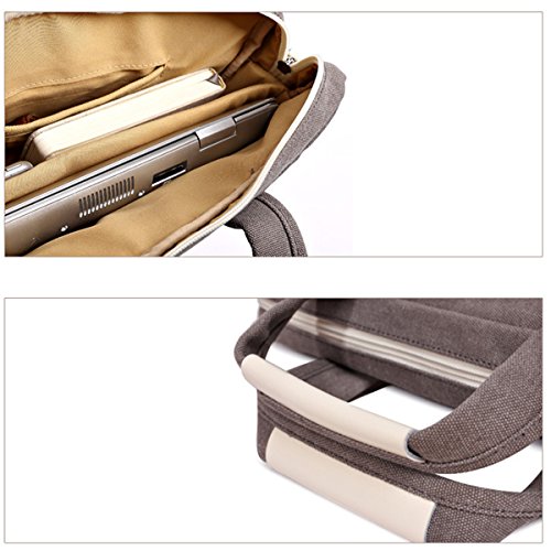 Gaofan Vintage Boh  me Stil Segeltuch Canvas Laptoptasche H  lle Sleeve Laptop Aktentasche f  r 15-15 6 Zoll MacBooks Laptops