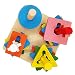 Wooden Toys Stack & Sort Puzzle Colour and Shape Recognition Geometric Board for Babies Kids Toddler